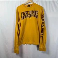 Abercrombie & Fitch Arkansas Razorbacks Muscle Fit LS Tee Vintage Y2K Mens XL