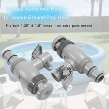 For Above Ground Swimming Pool Hose Adapter & Plunger Valve Kit - 2 Pack