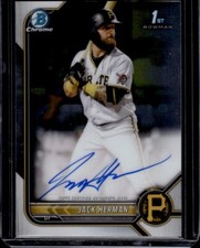 2022 Bowman Chrome Jack Herman CHROME AUTO signed Pirates 1st