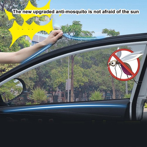 2X Car Window Screen Mesh Cover Privacy Mosquito Bug Net Sun Protection Camping - Picture 10 of 13