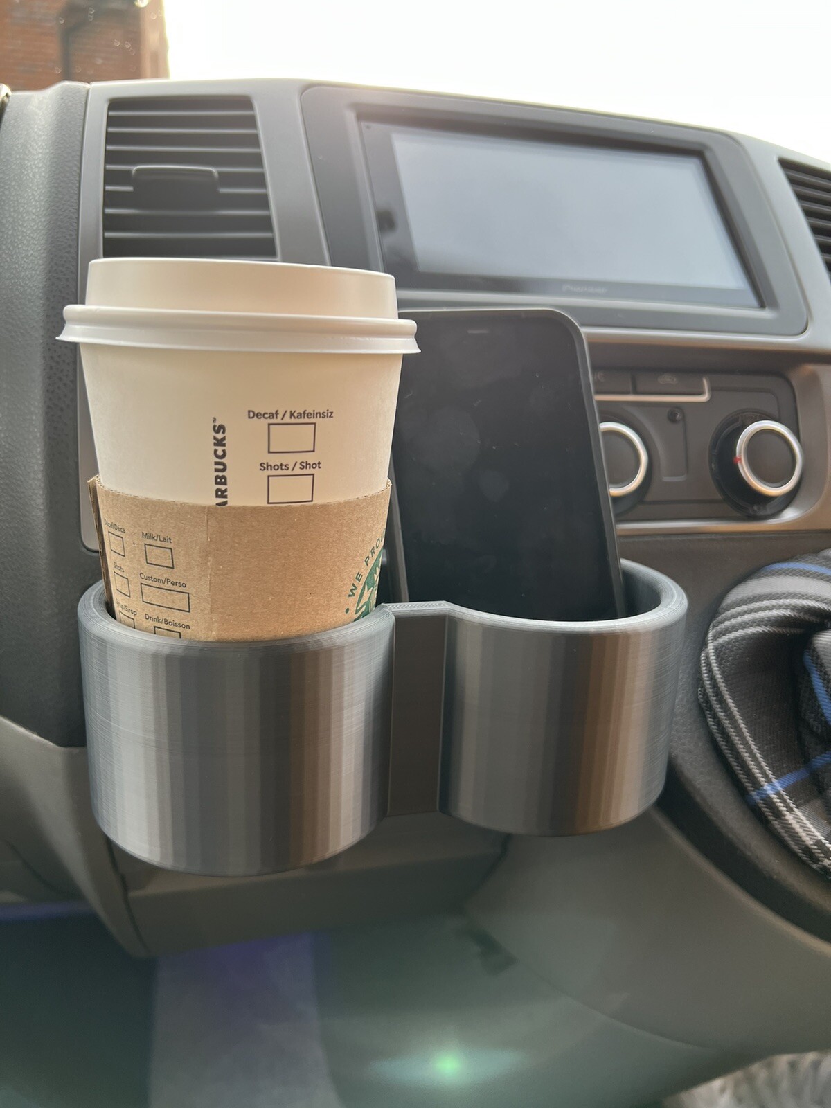 VW Transporter Black Double cup holder T5 T5.1 eBay