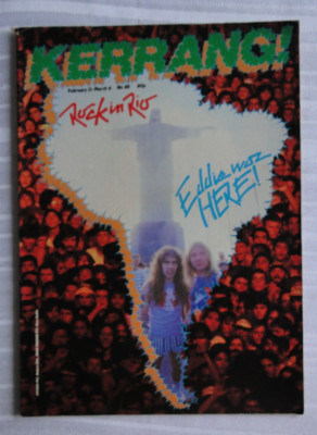 Vintage Magazine Kerrang! #88 Rock In Rio Eddie woz HERE! Iron Maiden         70