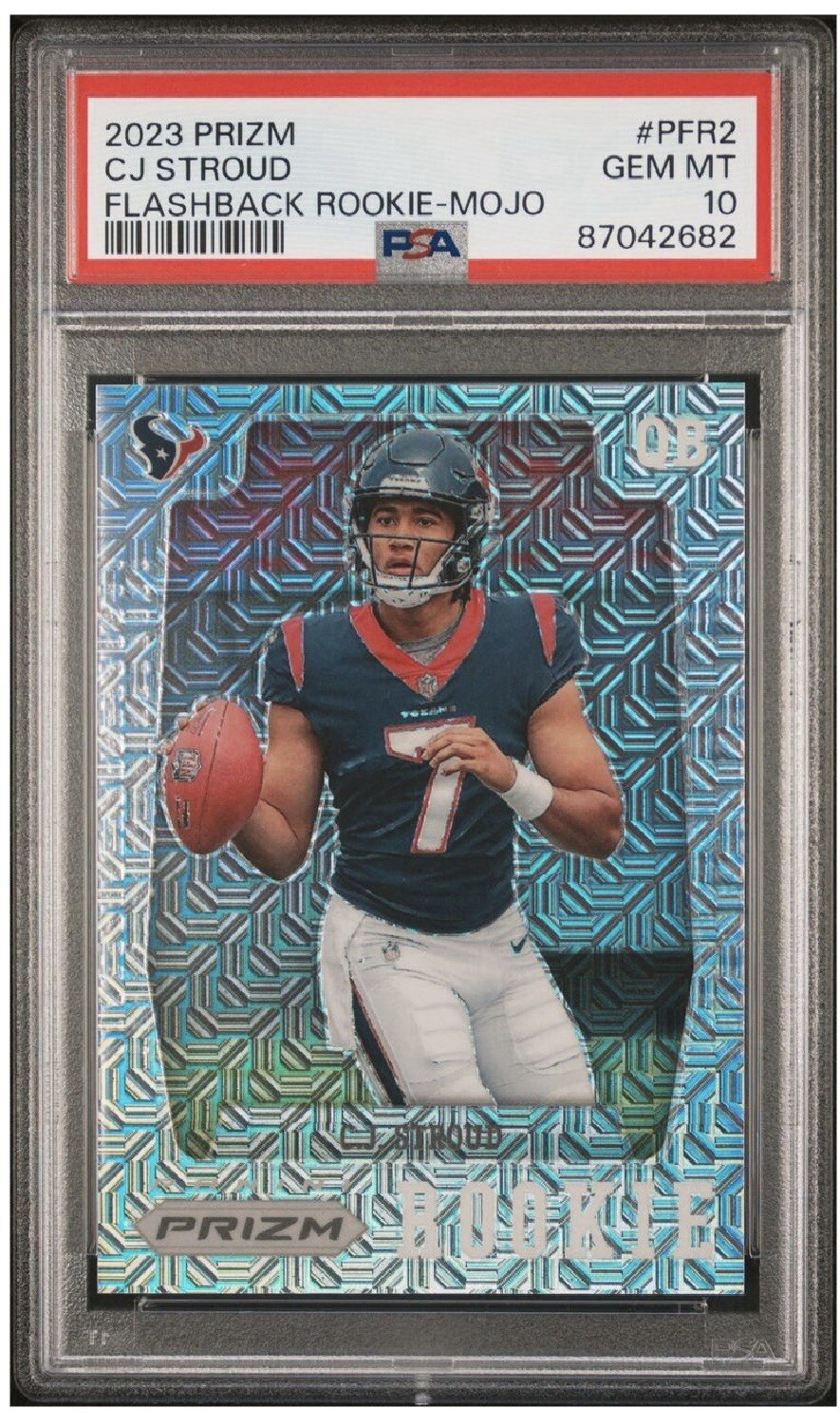 2023 Panini Prizm CJ Stroud Flashback Rookie RC Mojo /25 #PFR2 PSA10