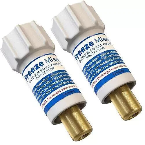 Freeze Miser 2 Pack - Outdoor Faucet Freeze Protection - Save Water SHIPS FAST!!