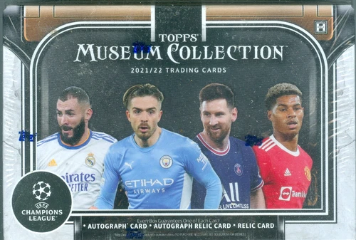 2021-22 TOPPS UEFA CHAMPIONS LEAGUE MUSEUM COLLECTION SEALED HOBBY BOX (3) Hits