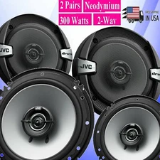 4x JVC CS-DR162 Car Audio 6.5" 300W Neodymium 2-Way Coaxial Speakers DR Series