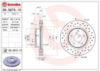 2X Brembo 09.5673.1X Bremsscheibe Passend FüR Subaru