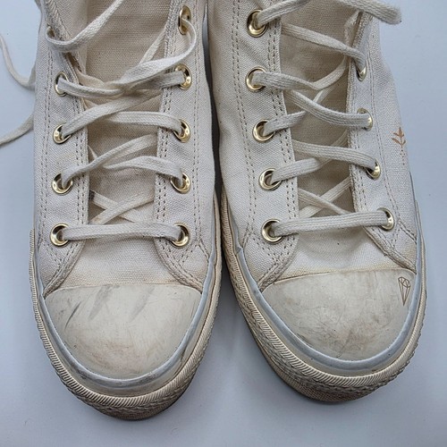 Converse Chuck Taylor All Star Lift Hi Tiny Tattoos Womens Size 10 White Shoes - Picture 10 of 13