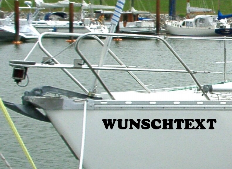 Bootskennzeichen Aufkleber – 2 Stück, 10 Cm Hoch, Schwarz, Selbstklebend & Seewasserfest Für Yacht & Sportboot