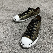 Converse All Star Leopard Shiny Print Active Casual 614187F Sneakers Sz 5
