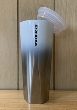 Starbucks Pearled White Silver Ombre Gradient Stainless SS Tumbler Venti 24oz