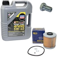 MotoröL Set 5W-40 5 Liter + ÖLfilter SH 410 + Schraube FüR BMW 3Er 316I 318I 5Er