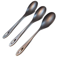 Studio William SATIN MIRROR INSET HANDLE Unknown Pattern Stainless 3 Teaspoons