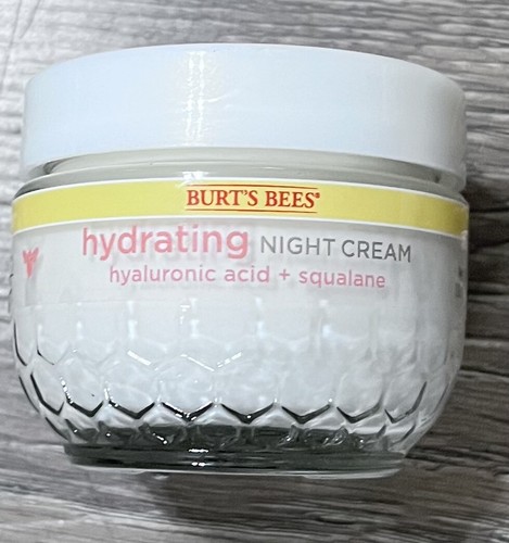 2 Stück Burts Bees feuchtigkeitsspendende Nachtcreme mit Hyaluronsäure + Squalan ~ je 1,8 Unzen