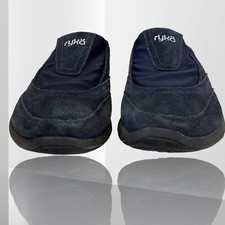 Ryka Nitracel Slip On Mule Comfort Clog Navy Blue Suede Womens Size 8