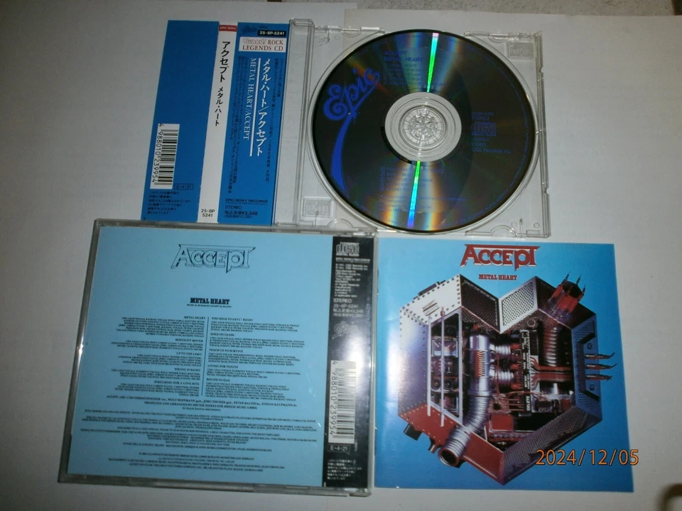 Accept: Metal Heart (1985, Japan-Imp. incl. OBI, Epic/Burrn! Rock Legends 1989)