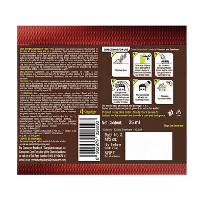 Pack De 10 Teintures Capillaires Indica Easy 10 Minutes - Brun Foncé à Base De Shampooing - Valable Jusqu'en Mai 2027