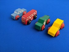 Brio MINICARS SET 33320 Bus Truck Autos RIMLESS WHEELS Wooden Vehicles 1980s