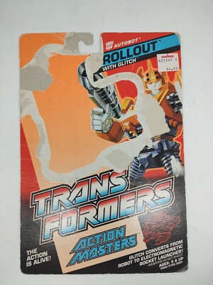 Rollout Card Back Action Masters 1990 Vintage Hasbro G1 Transformers