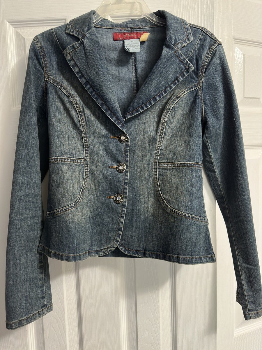 Fitted Light Weight Blue Jean Jacket Women’s Size M