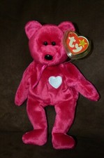  Beanie Babies  VALENTINA Bear Original Rare W ERRORS & PE PELLETS 1998 -TY