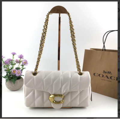 coach コーチ タビーショルダー バッグ26 ホワイト 白 CP150 COACH CP150 Tabby 26 Quilted Shoulder Bag Nappa Leather White Gold