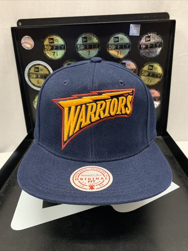 Golden State Warriors Mitchell & Ness "XL Wordmark Collection" Navy Snapback Mütze