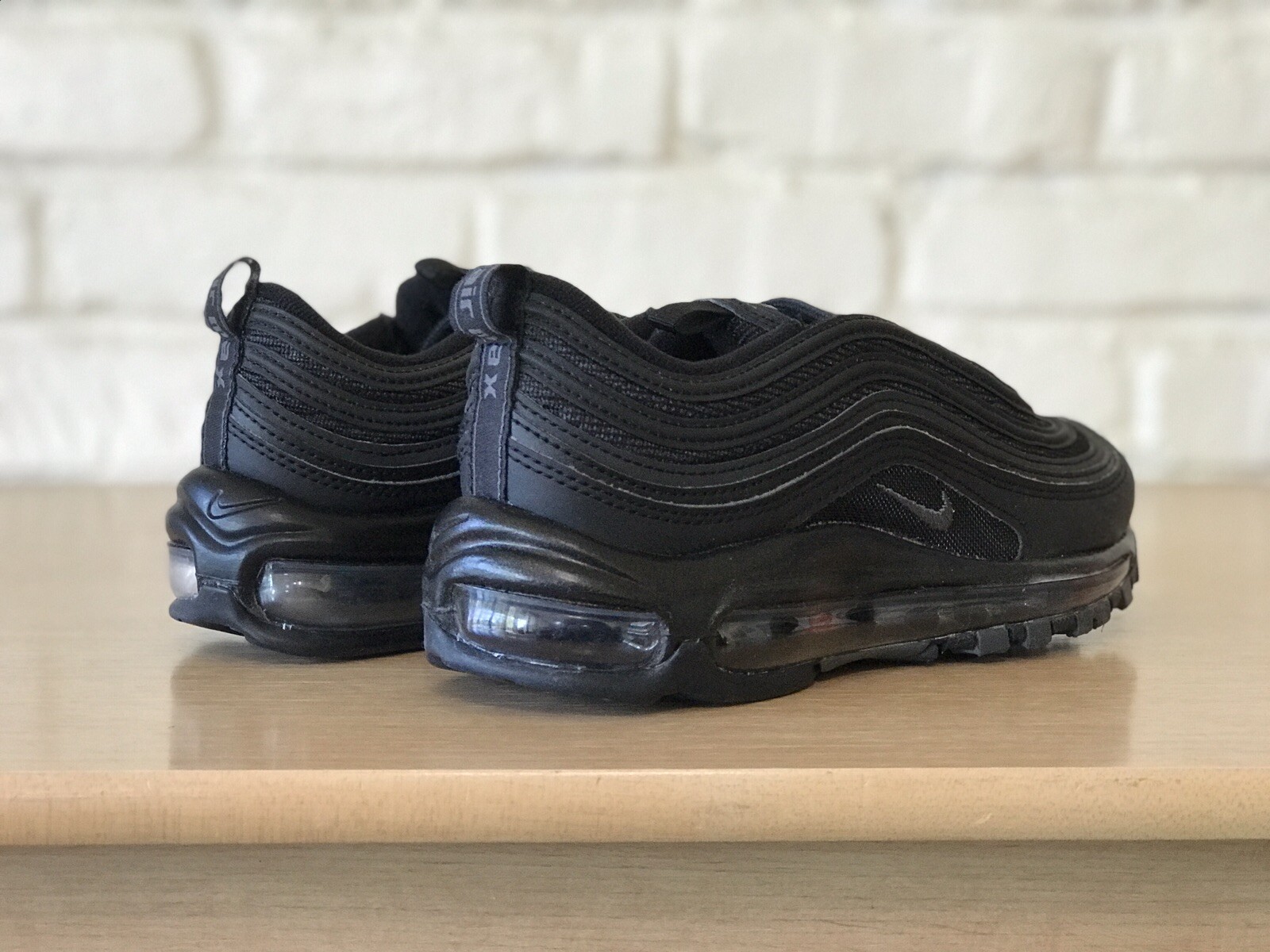 Nike Air Max 97 AM97 Triple Black Dark Grey 921733-001 Women Shoes Size ...