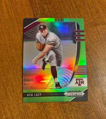 Asa Lacy 2020 Panini Prizm Draft Picks Lime Green PDP4 Texas A&M Royals /75