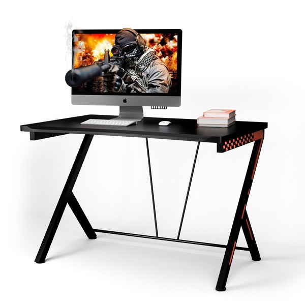 Gaming Tisch Schreibtisch Computertisch Pc Tisch Kohlefaserbeschichtung-image