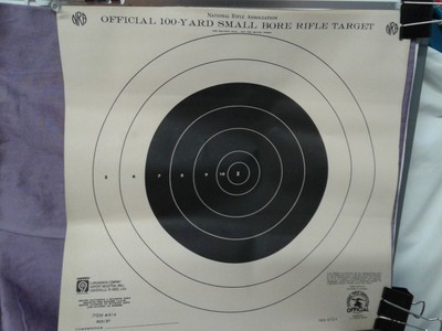 15 NRA #TQ-4 100 yard small bore rifle target HOPPES USA BRUNSWICK #A14 ...