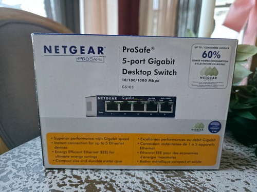 NETGEAR ProSafe 5-Port 10/100/1000 Mbps Gigabit Desktop Switch GS105 - Picture 8 of 13