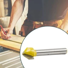 90 Degree V-shaped Flat Head Router Bit Woodworking Engraving Milling Cutter