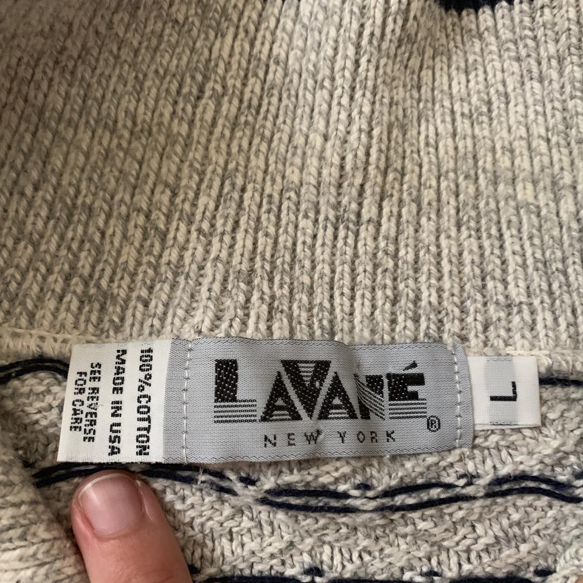 Pull gris des années 80 par Lavane New York pull lavane