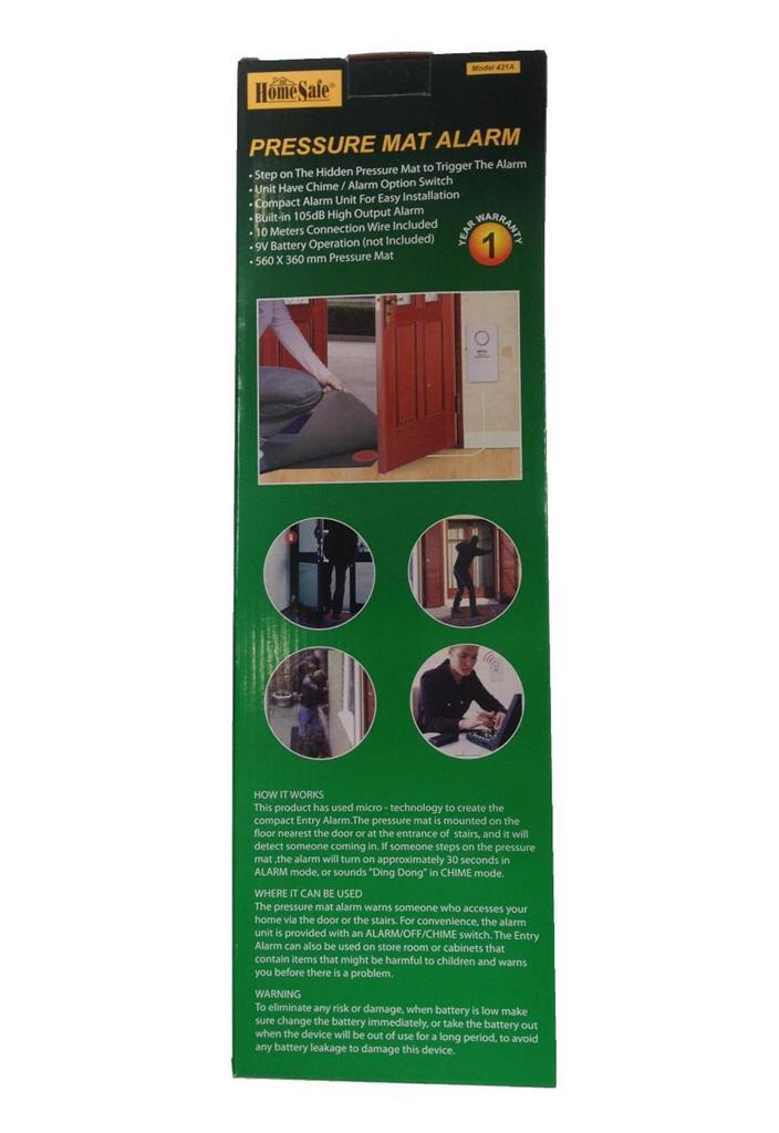B7 Hidden Doormat Alarm Shop Entry Alert Chime Pressure Activated Door