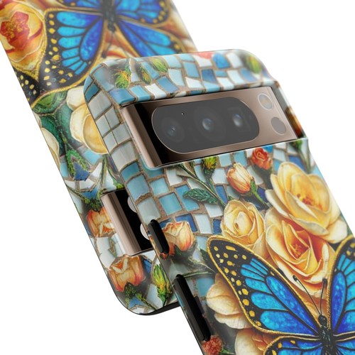 Blue Tough Case Butterfly Stained Glass Style iphone 16 15 14 13 S24 S23 S22 - 第 131/239 張圖片