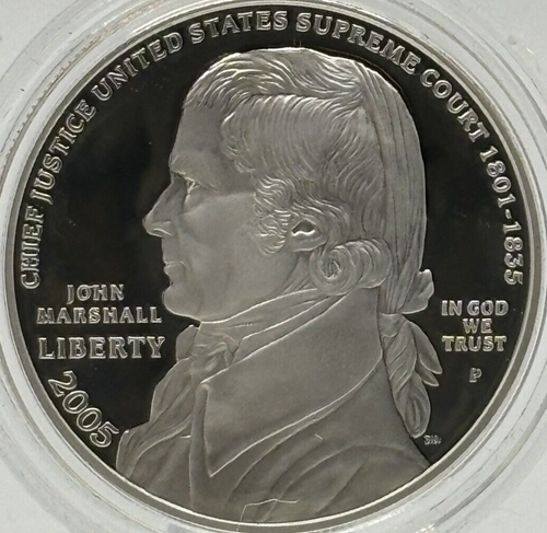2005 P Chief Justice John Marshall Silver Dollar Proof with Box/COA #1097 - Picture 4 of 7