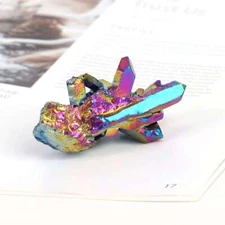 Natural Quartz Crystal Rainbow Titanium Cluster Mineral Specimen Stone 15-100g