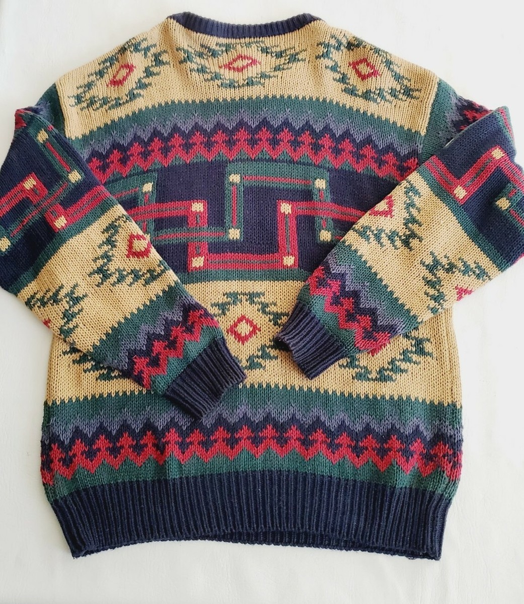 Vintage New River For J. Riggings Aztec Sweater Multicolor