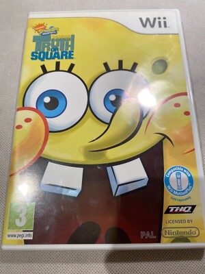 SpongeBob Schwammkopf Wahrheit oder Quadrat - Nintendo Wii Top Zustand!