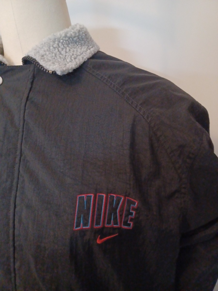 NIKE RFC# NME 920220 KL4 Vintage Black Jacket XL Fleece lined Zip