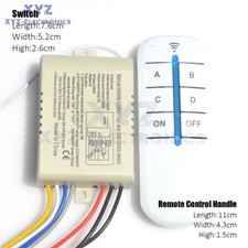 1/2/3/4 Way Wireless Remote Control Switch 220V ON/OFF Lamp Receiver Transmitter