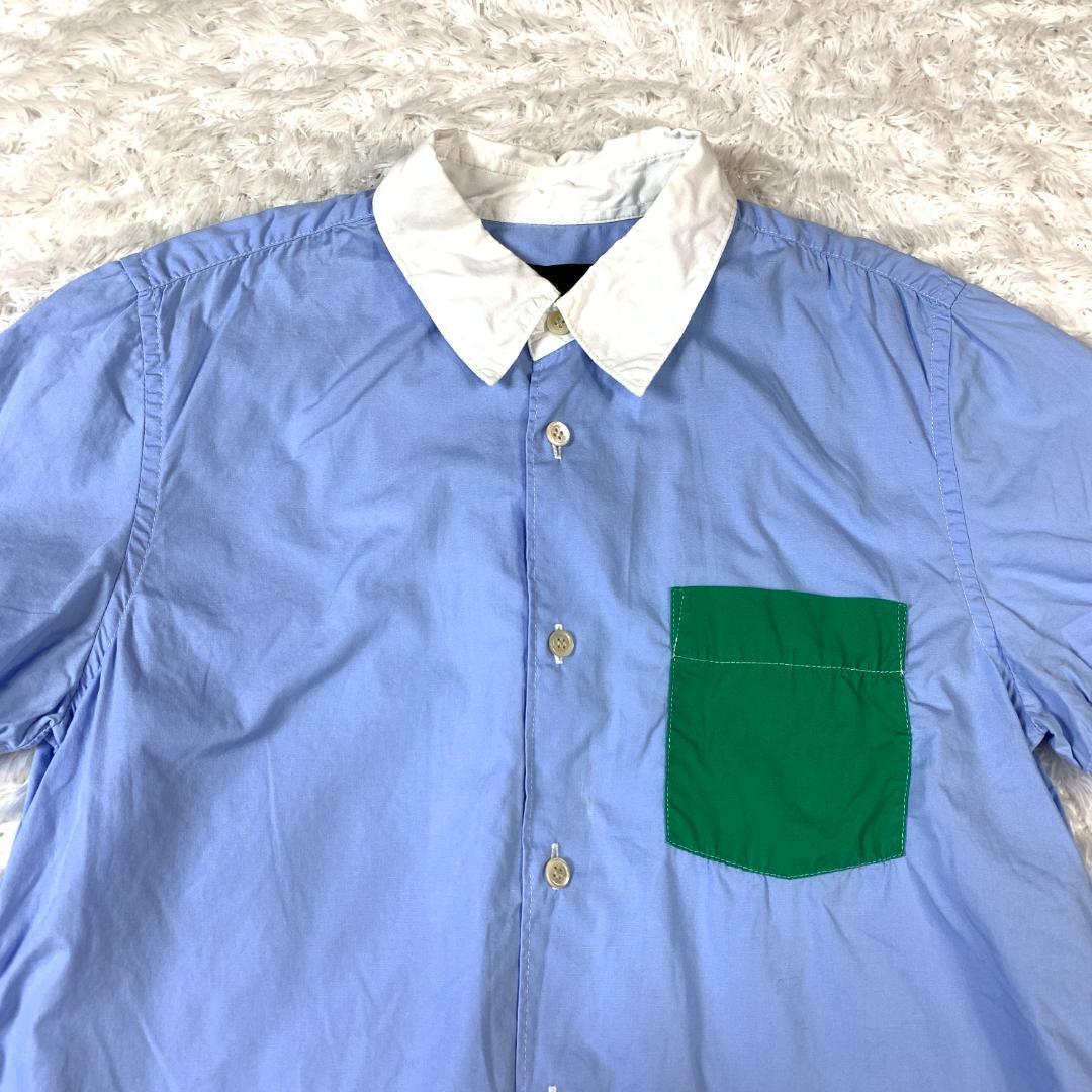 Tricot Comme des Garcons Short Sleeve Shirt Blue M B7662 | eBay Tricot Comme des Garcons Short Sleeve Shirt Blue M B7662 | eBay