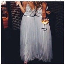 BHLDN Anthropologie Avery Sequin Embellished Tulle Bridesmaid Dress size 22