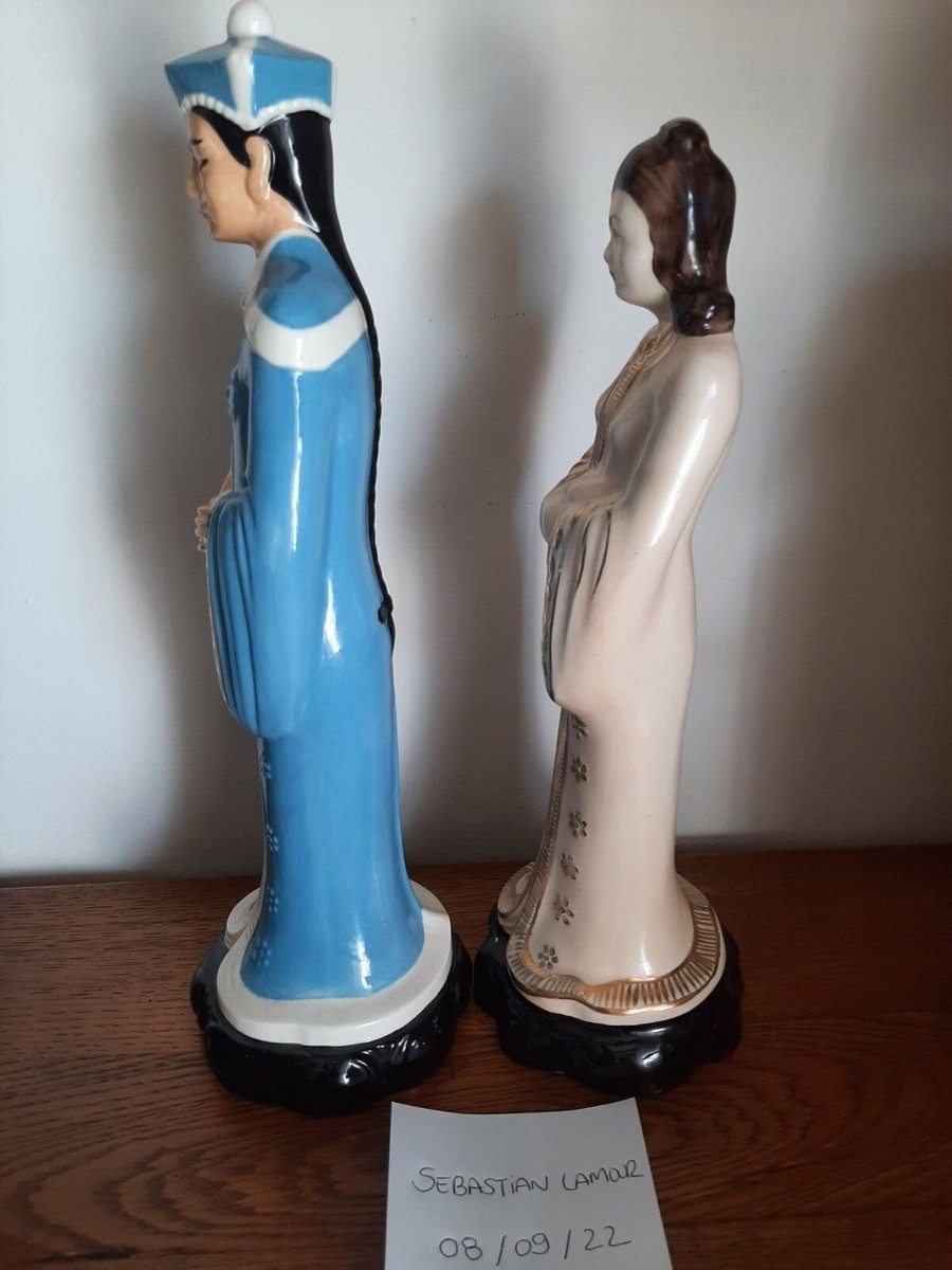 RARE Pair of Asian figurines I love Lucy Stewart Mc Culloch
