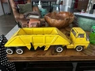 VINTAGE TONKA YELLOW BOTTOM DUMP TRUCK AND TRAILER full size