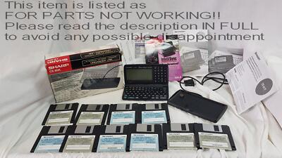 FÜR TEILE!! Sharp ZQ-630M Vintage elektronischer Organizer Taschencomputer VERPACKT