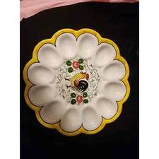 UCAGCO Deviled Egg plate with Rooster 