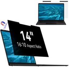 Magnetic Laptop Privacy Screen 14 inch ,16:10 Aspect Removable Anti Glare Pro...