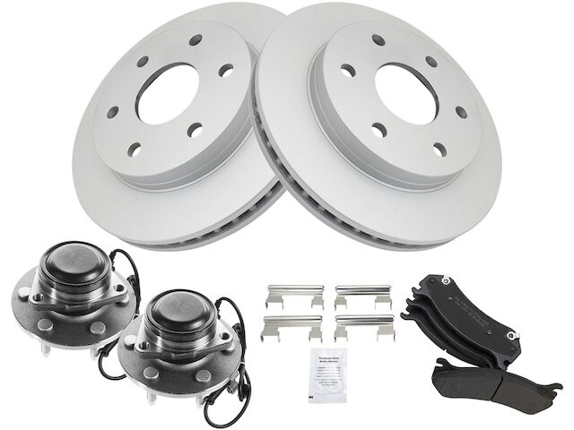 Front Brake Pad and Rotor and Wheel Hub Kit fits GMC Yukon 2001-2006 RWD 95TBNK